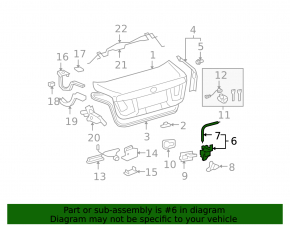 Замок крышки багажника Lexus LS460 LS600h 07-12 с доводчиком