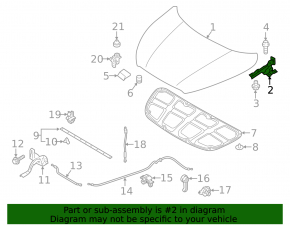 Петля капота левая Hyundai Elantra UD 11-16