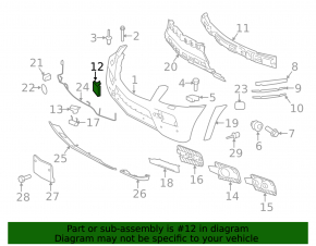 Capac cârlig de remorcare pentru bara față Mercedes X164 GL 10-12