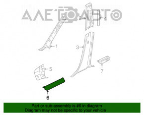 Накладка порога передняя правая Mazda3 03-06