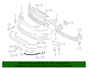 Губа переднего бампера правая Ford C-max MK2 13-18 usa запилена