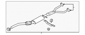 Secțiune centrală a conductei de evacuare Land Rover Range Rover Velar 18-20 2.0T