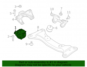 Подушка двигателя левая BMW 3 F30 16-18 N55 B58