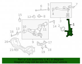 Цапфа передняя правая Lexus LX570 08-20