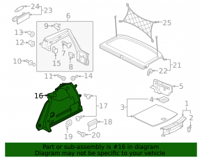 Обшивка арки нижняя правая VW Golf 15-21 5d черн
