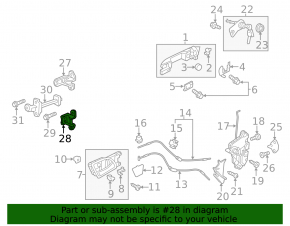 Петля двери нижняя передняя левая Acura MDX 07-13