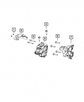 Кронштейн подушки двигателя правый Jeep Grand Cherokee WL 22-26 PHEV