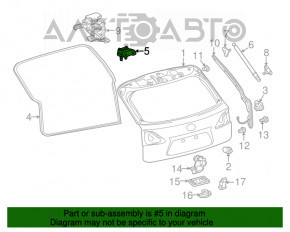 Петля двери багажника левая Toyota Sienna 11-20