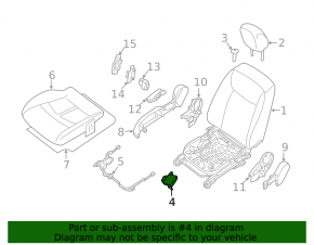 Occupant Sensor Nissan Leaf 13-15
