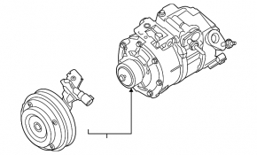 Компрессор кондиционера Ford Edge 19-24 2.7T