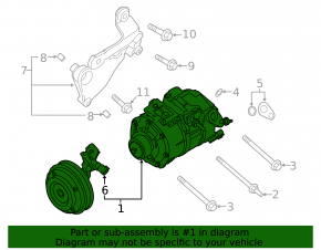 Компрессор кондиционера Ford Edge 19-24 2.7T