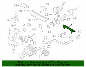 Кронштейн глушителя передний VW Jetta 11-15 USA 2.0 TDI