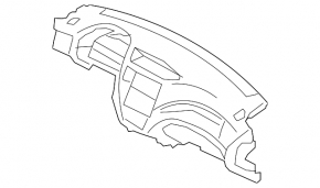 Торпедо передняя панель без AIRBAG Subaru Impreza WRX GH 09-14 черная