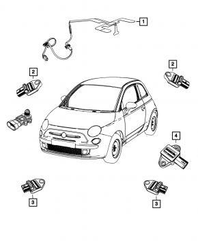 Датчик подушки безопасности дверной левый Fiat 500 12-12