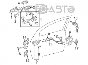 Петля двери нижняя передняя правая Toyota Corolla e12 02-08