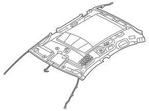 Обшивка потолка Nissan Altima 13-14 грязный