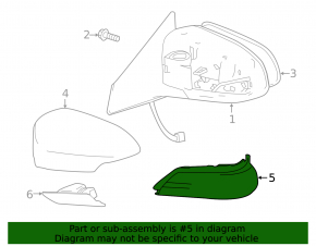 Поворотник левый Toyota Avalon 13-15
