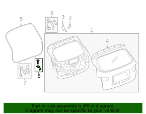 Петля двери багажника правая Infiniti JX35 QX60 13-20