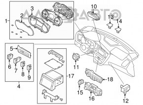 Controlul climatizării pentru Kia Optima 11-13, model auto pre-restilizare