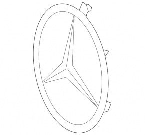 Эмблема решетки радиатора grill в сборе Mercedes CLA 14-19