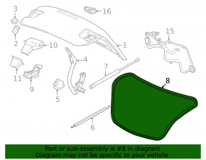 Уплотнитель крышки багажника Chevrolet Malibu 13-15