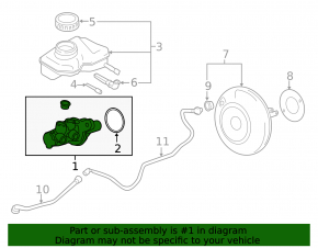Главный тормозной цилиндр с бачком Mini Cooper F56 3d 14-