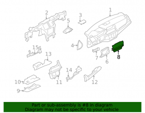 Накладка передней панели BMW X5 E70 07-13 черная