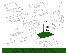 Пол багажника Lexus IS 11-13