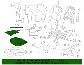 Водительское сидение Toyota Prius V 12-14 без airbag, механич+электро, кожа темно-серое, потрескано, примято