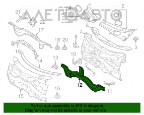 Поддон дворников пластик Mini Cooper Countryman R60 10-16