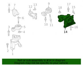Подушка двигателя левая Honda Accord 18-22 2.0T