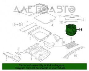 Пенопласт под инструмент Jeep Grand Cherokee WK2 11-22