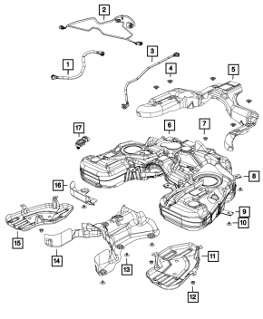 Топливный бак Jeep Grand Cherokee WK2 11-11 3.6