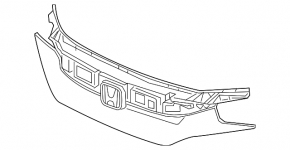 Bază grilă radiator Honda Civic X FC 17-20 Si