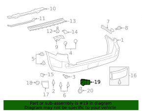 Senzori de parcare pe bara față pentru Toyota Land Cruiser 13-15