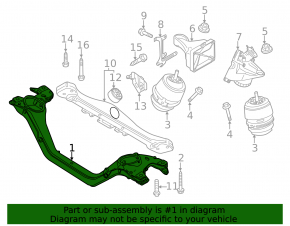 Bara de protecție a amortizorului față Porsche Cayenne 958 11-17 3.6