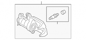 Суппорт в сборе задний левый Ford Mustang mk6 15-23 2.3T