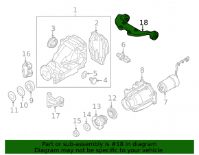Кронштейн заднего редуктора Mazda CX-7 06-12