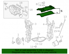 Крышка клапанная Toyota Camry v70 18-20 2.5 A25A-FKS