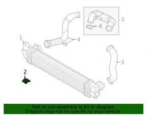 Опора интеркулера нижняя левая BMW X1 F48 16-22 B46