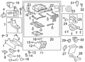 Ручка КПП Toyota Sequoia 08-10 резина черная