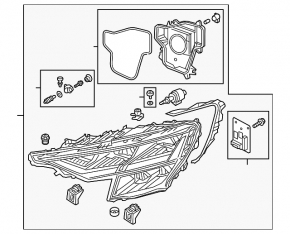 Фара передняя левая в сборе Audi Q8 19-26 LED, Matrix beam