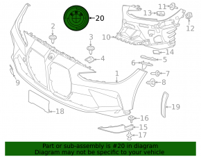 Emblemă bară față BMW Seria 3 G20 21-25 M3