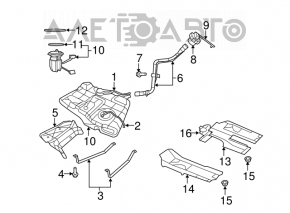Защита топливного бака левая Chrysler 200 11-14