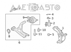 Ax punte stânga față Honda Civic X FC 16-21 1.5T