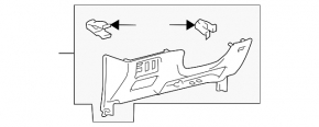 Накладка подторпедная колени водителя Lexus RX300 RX330 RX350 RX400h 04-08 серая
