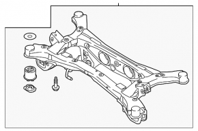 Подрамник задний Kia Sportage 17-19 FWD