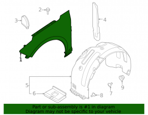 Крыло переднее левое Kia K5 21-26