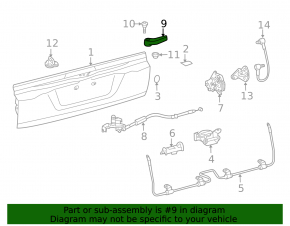 Ручка двери багажника внутренняя Toyota Land Cruiser 08-21