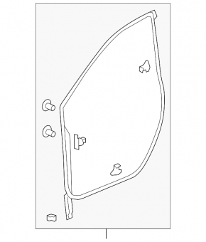 Уплотнитель двери передней левой Honda CRV 17-22